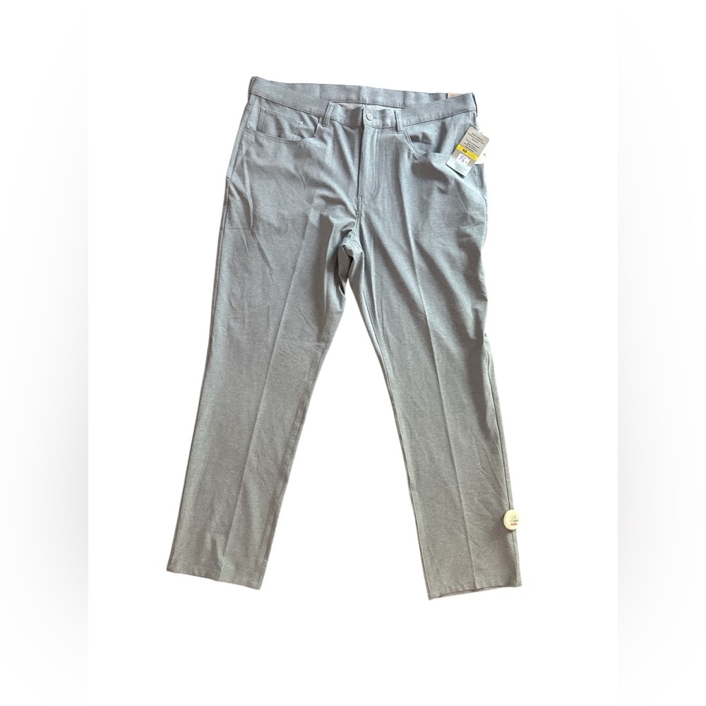 PGA Tour Mens 38W X 32L Grey Golf Casual Pants Athletic Material NWT Golfing Pro